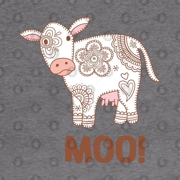 Paisley Cow Print - Moo by SuperrSunday